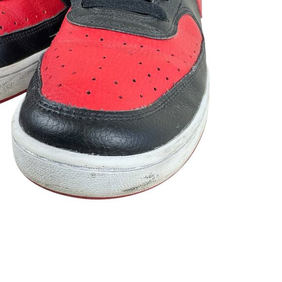 Nike Court Vision Mid DM8682-001 University Red Black Bred Shoes Mens Size 10.5 - Picture 4 of 9
